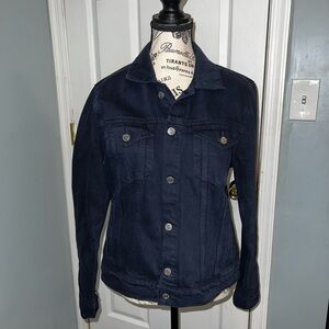 Lucky Brand navy denim jean jacket size large